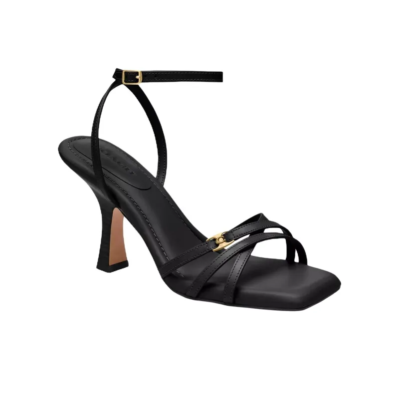 COACH Kelsey Strap Sandals 9cm Women's Black-2