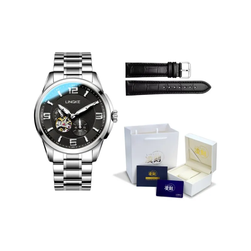 LINGKE Automatic Mechanical Movement Watch Men's Watches White Dial-1