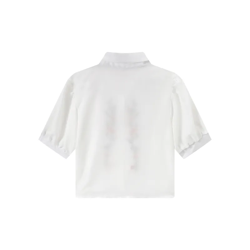 Pink Avril Shirts Women's White-1