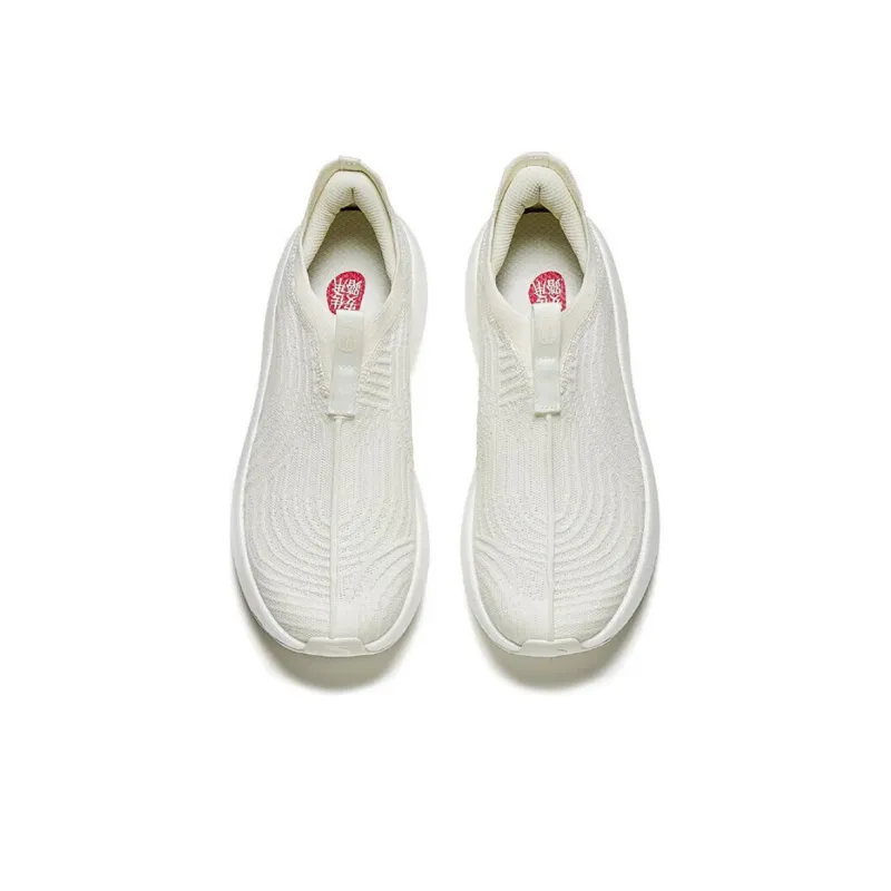 Anta Wear Resistant Slip Resistant Low Top Casual Shoes Men's White-2