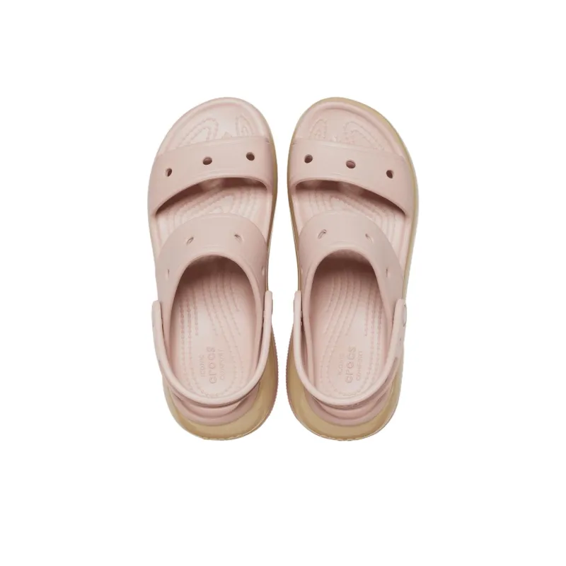 Crocs Classic Mega Crush Strap Sandals Women's Pink-3