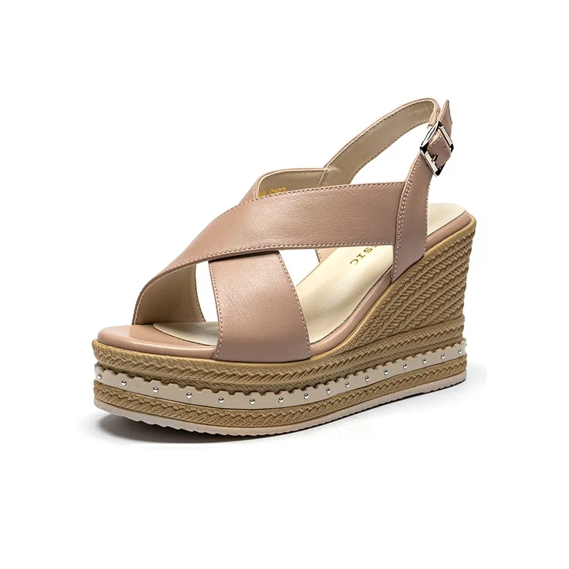 ZHR Strap Sandals 9.5cm Women's Beige Nude-1