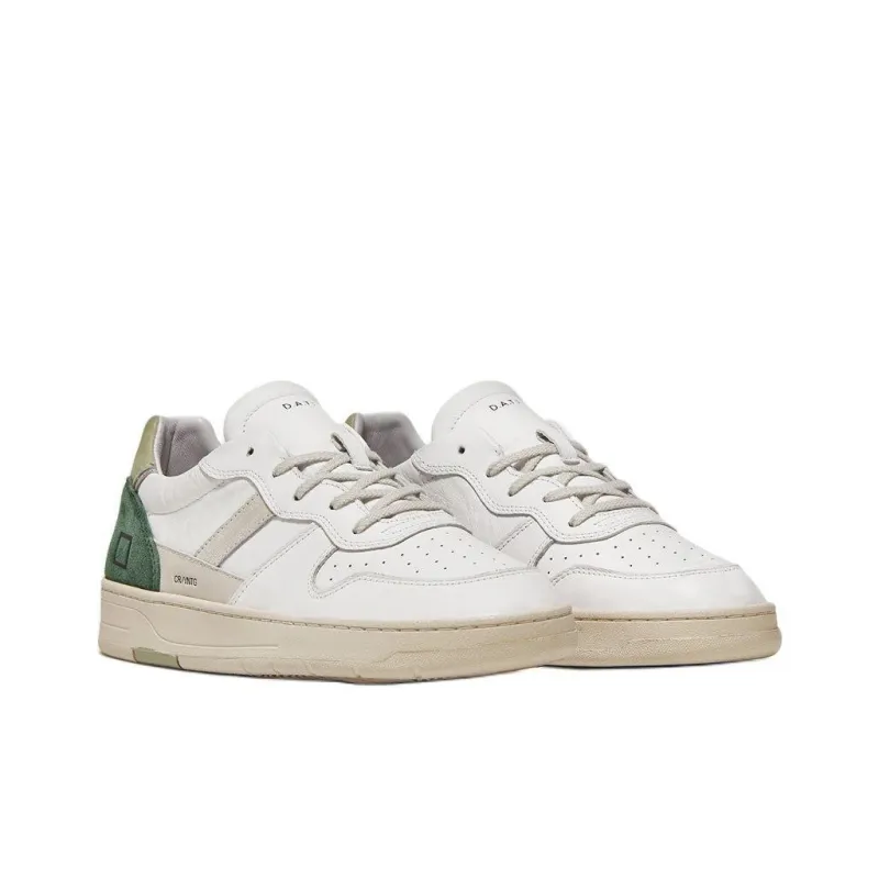 D.A.T.E Court 2.0 Low-Top Skateboard Shoes Men's White Green-2