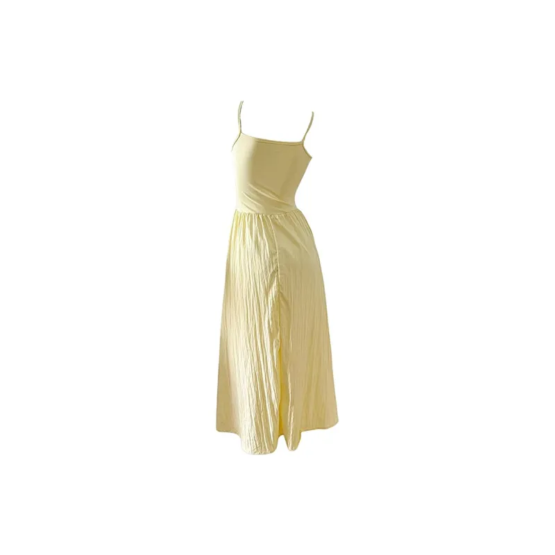 JOSR Slip Dresses Women's Yellow-1