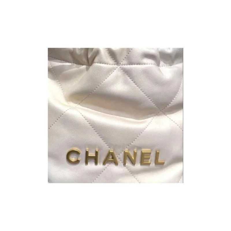CHANEL 22Bag Calfskin Bucket Bag, Shoulder Bag, Crossbody Bag Mini Women's Pearl/Pearl White Gradient-1