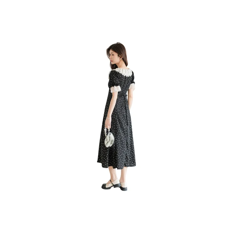 CLUB NEWS Short-Sleeved Dresses Women's Black-1