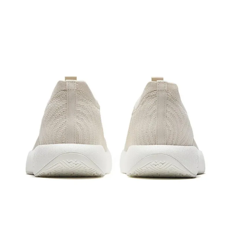 Anta Wear Resistant Slip Resistant Low Top Casual Shoes Men's Beige-3