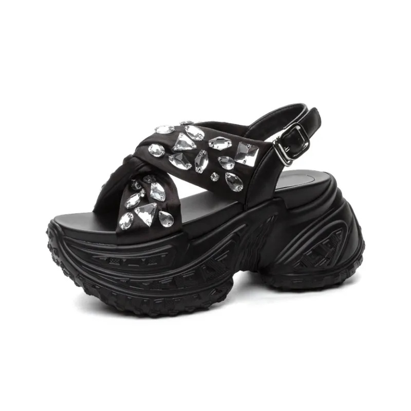 Shangjinni One Strap Sandals 8cm Women's-5
