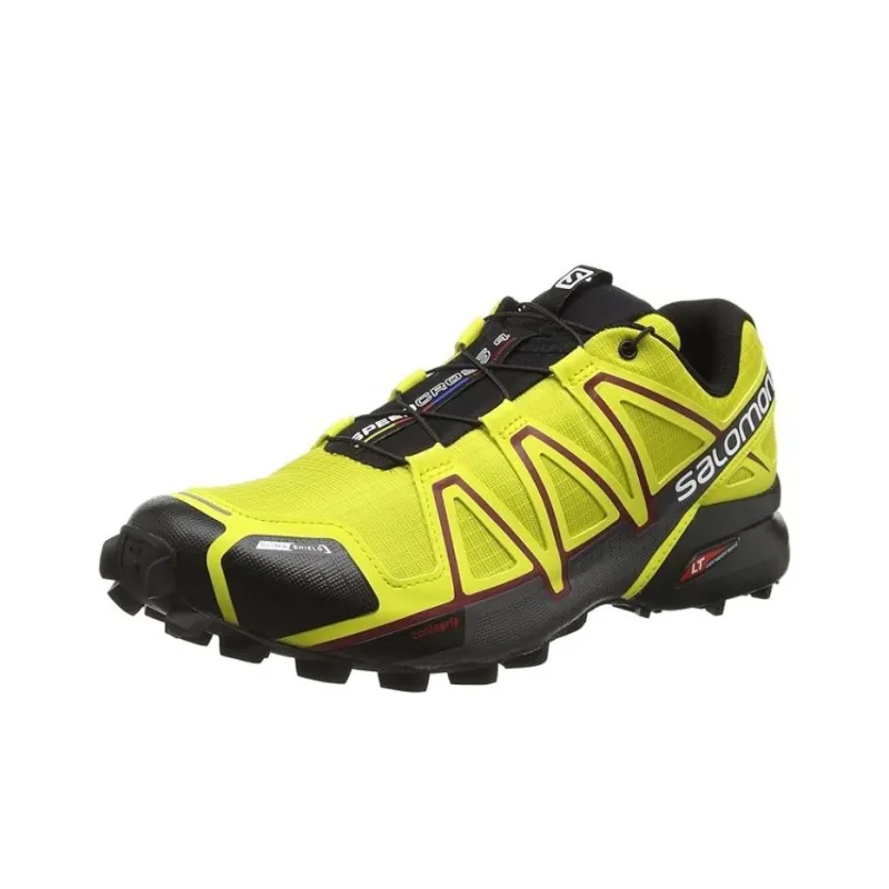 SALOMON Speedcross 4 Abrasion Resistant Low Top Running Shoes Men's Yellow-2