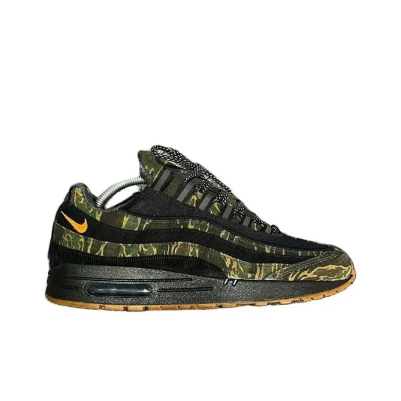 Nike Air Max 95 Cushioning Anti-Slip And Wear-Resistant Low-Top Casual Shoes Unisex Black Green-1