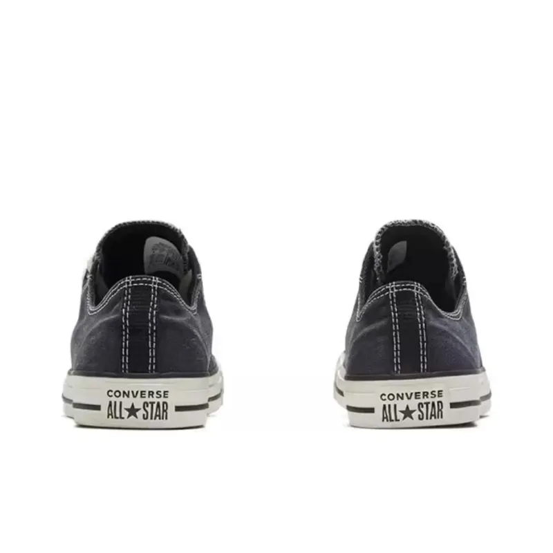 Converse All Star Anti Slip Wear Resistant Low Top Canvas Shoes Unisex Dark Blue-4