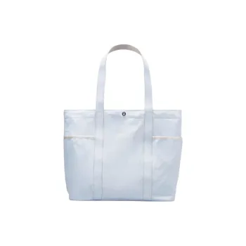 Lululemon Recycled Nylon Tote Bag, Shopping Bag, Shoulder Bag, Handbag Unisex Windmill Blue & Albumin Stone Color