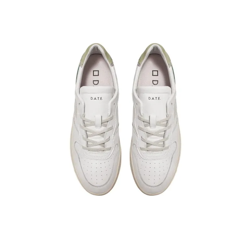 D.A.T.E Court 2.0 Low-Top Skateboard Shoes Men's White Green-3