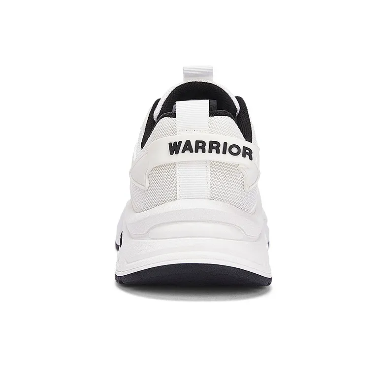 WARRIOR Chunky Sneakers Men Low Top White Black-3