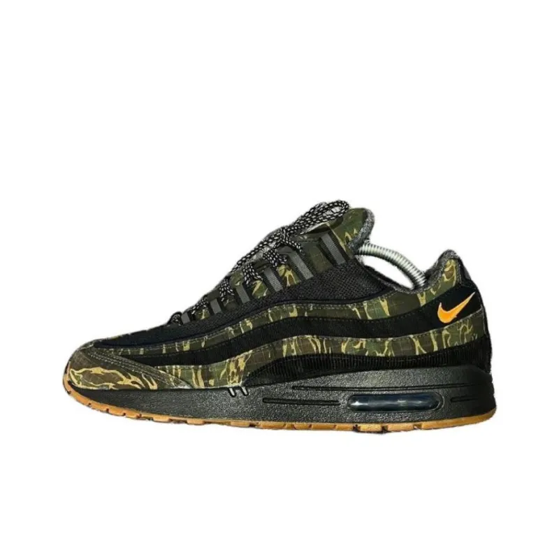 Nike Air Max 95 Cushioning Anti-Slip And Wear-Resistant Low-Top Casual Shoes Unisex Black Green-0