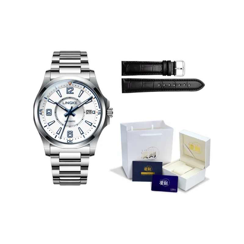 LINGKE Mechanical Movement Watch Men's Watches Blue Dial-11