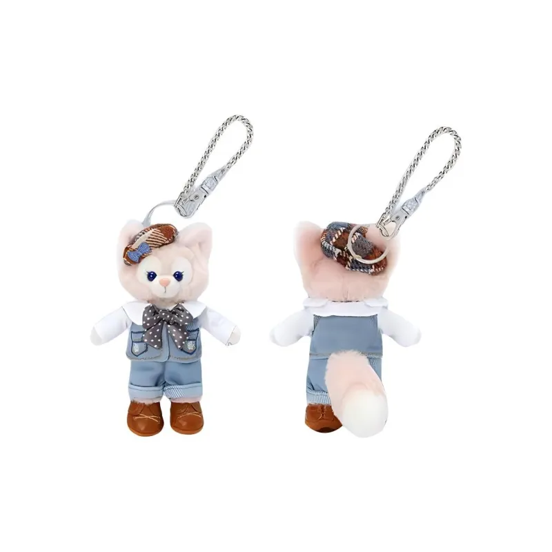 Disney LinaBell Shanghai Disney 2024 Duffy Denim Charm Dolls Plush Pendant 14cm Height-2