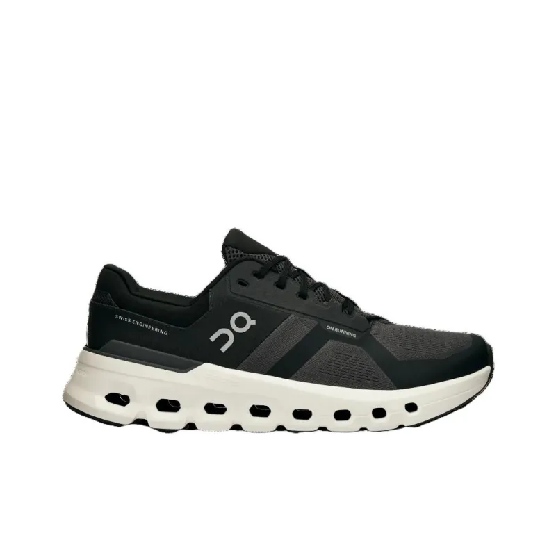 On Cloudrunner 2 Slip Resistant Low Top Casual Running Shoes Men's Black-1