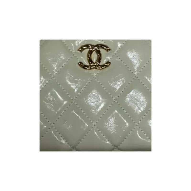 CHANEL Lambskin Bowling Bag, Handbag, Shoulder Bag, Crossbody Bag Trumpets Women's White-4