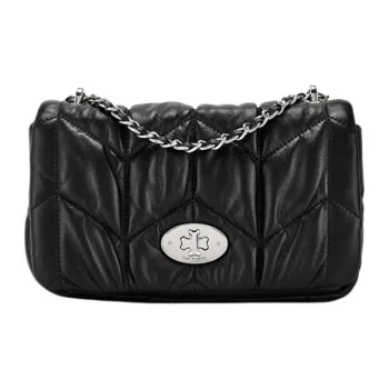 Hush Puppies Cow Leather Portable Crossbody Bag Shoulder Bag Medium Size Women's White/Black/Brown