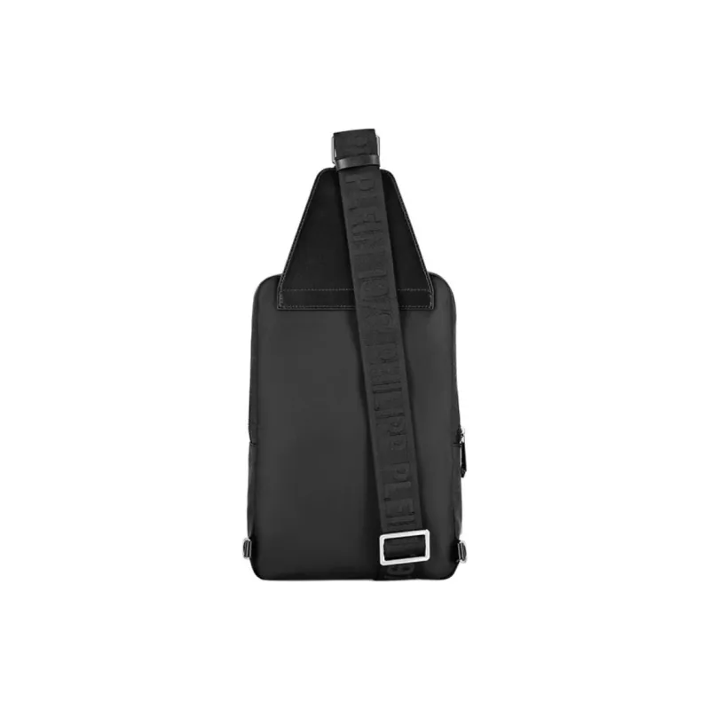 PHILIPP PLEIN Fabric With Cow Leather Sling Bag, Shoulder Bag, Crossbody Bag Men's Black-2