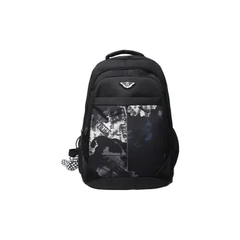 GEERDUN Nylon Backpack Men's Black/Red/Yellow/Blue