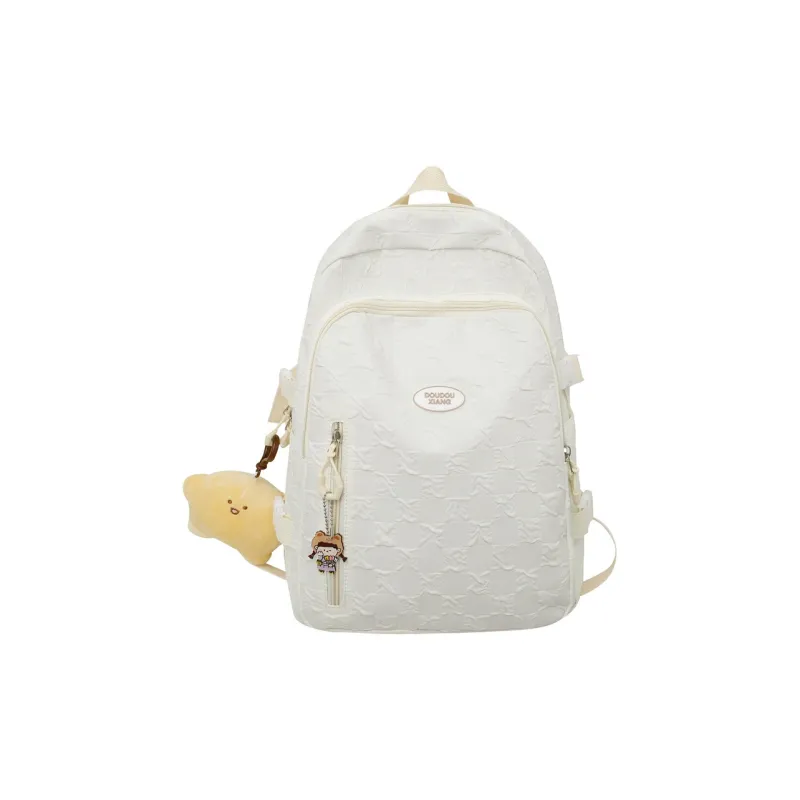 Cwatcun Nylon Backpack Women's Black/White/Blue/Khaki/Pink-2