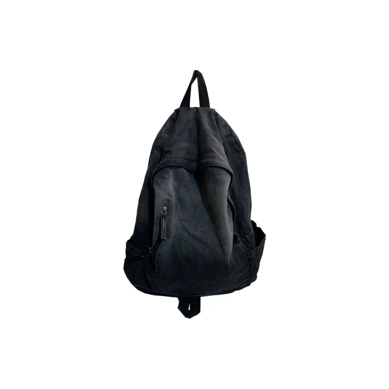 KAMLUI Denim Backpack Backpack Student Backpack Regular Unisex Black/Blue-0