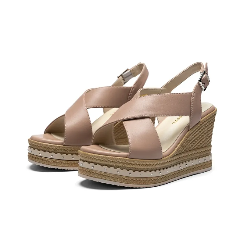 ZHR Strap Sandals 9.5cm Women's Beige Nude-2