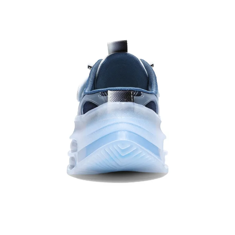 WARRIOR Chunky Sneakers Men Mid Top Black White/White Blue/White Blue Orange-52