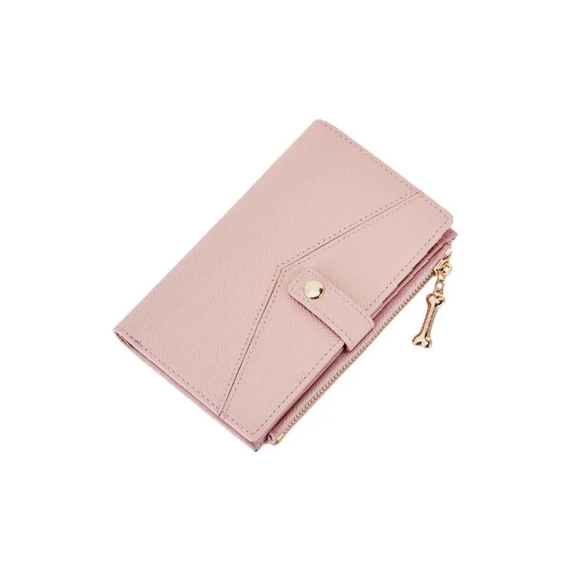 Hush Puppies Cow Leather Wallet, Card Holder Regular Women's Pink/Black/Green/Dark Gray-2