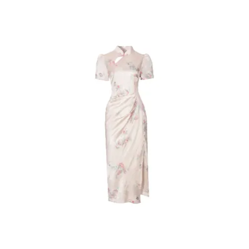 Local Gal Short-Sleeved Dresses Women's Pink Apricot