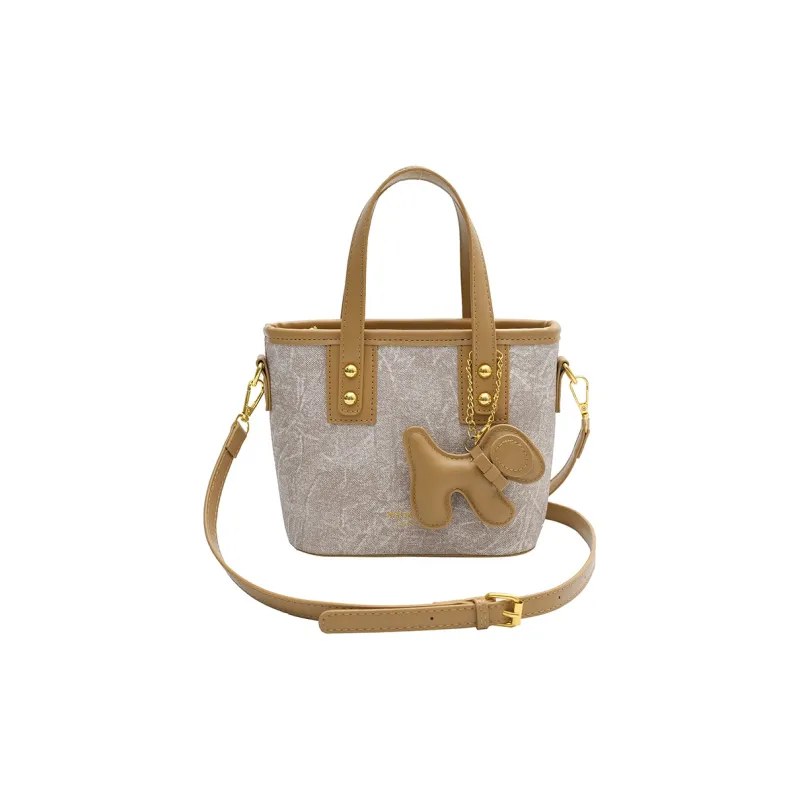 PULUWIRR PU Shoulder Bag Crossbody Bag Regular Women's Denim Blue/Dark Tea/Khaki-14