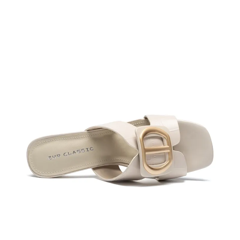 ZHR Slide Slippers Women's Beige, Black, Nude-2