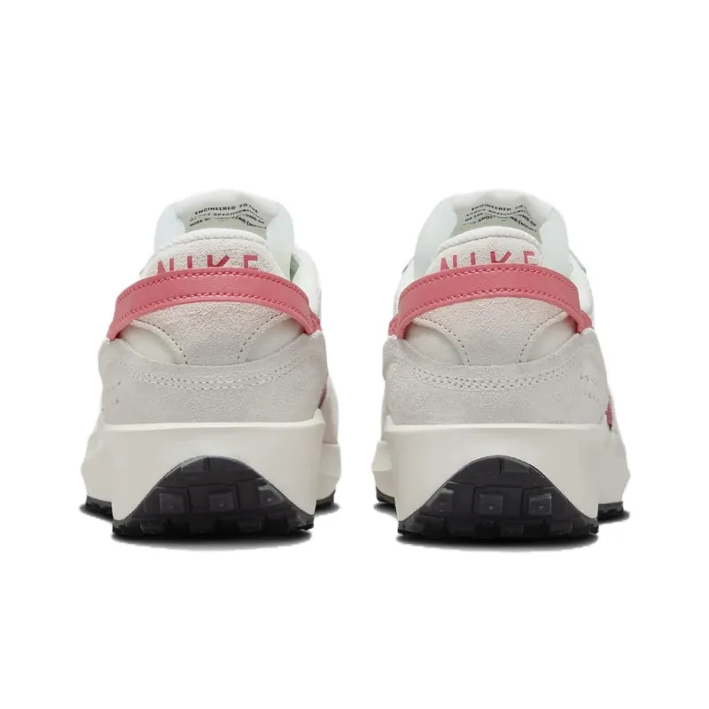 Nike Waffle Debut Abrasion Resistant Breathable Low Top Casual Shoes Women's White Red-3