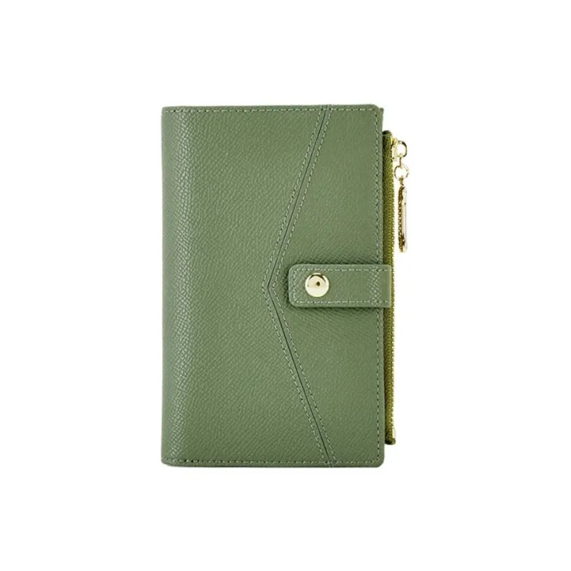 Hush Puppies Cow Leather Wallet, Card Holder Regular Women's Pink/Black/Green/Dark Gray-9