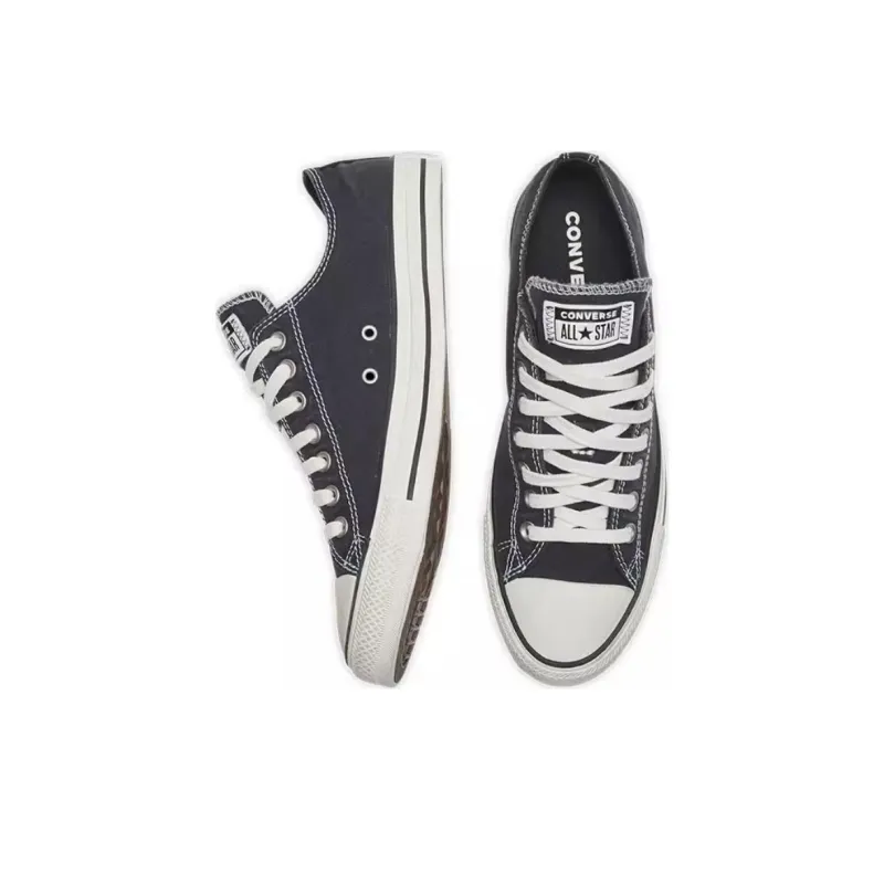 Converse All Star Anti Slip Wear Resistant Low Top Canvas Shoes Unisex Dark Blue-3
