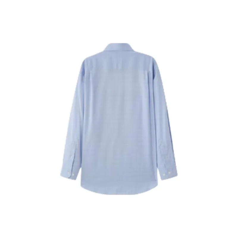 GOLDLION Shirt Men's Light Blue Plaid-1
