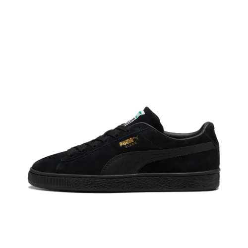 PUMA Suede Classic Slip Resistant, Abrasion Resistant, Lightweight Low Top Skateboard Shoes Men's Black