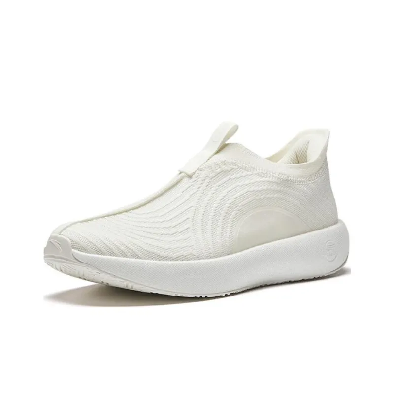 Anta Wear Resistant Slip Resistant Low Top Casual Shoes Men's White-1
