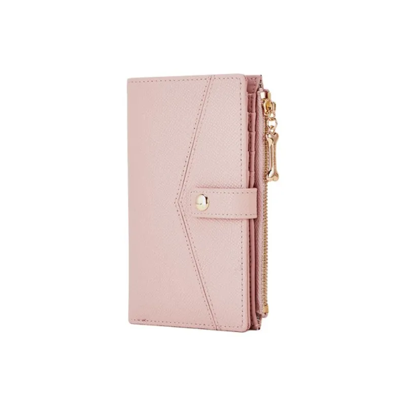 Hush Puppies Cow Leather Wallet, Card Holder Regular Women's Pink/Black/Green/Dark Gray-1