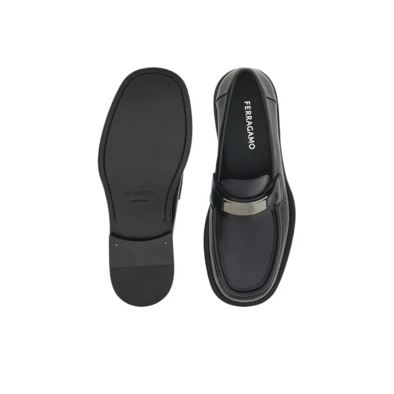 Ferragamo Loafers Men Black-4