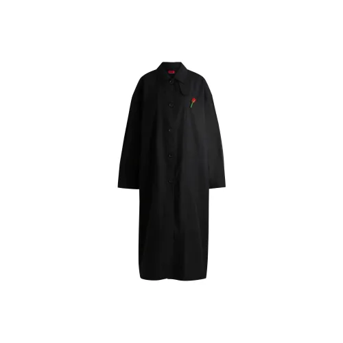 HUGO BOSS Trench Coats Women's Black