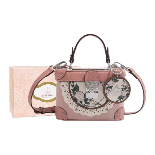 MISS GAIL Crossbody Bags Cross Pattern Pink Box