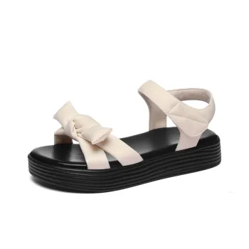 Golden Silk Rabbit Strap Sandals Women's