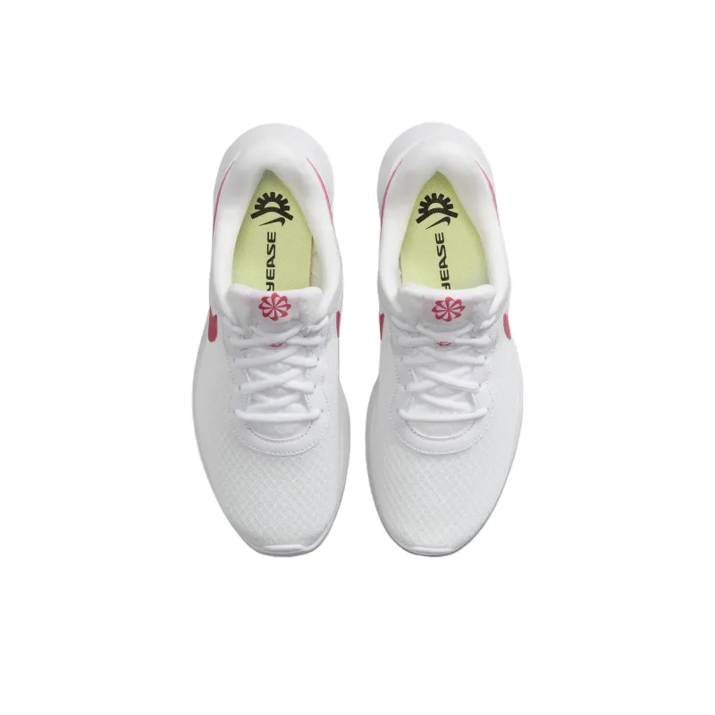 Nike Tanjun Breathable And Resilient Low Top Running Shoes Women's White Red-3