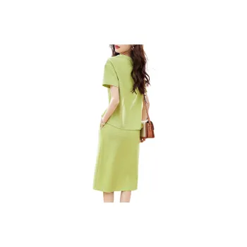 Mo Han Yi Mei Skirt Set Women's Green