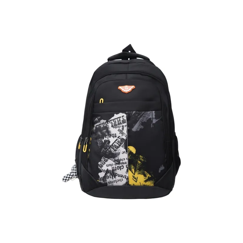 GEERDUN Nylon Backpack Men's Black/Red/Yellow/Blue-3