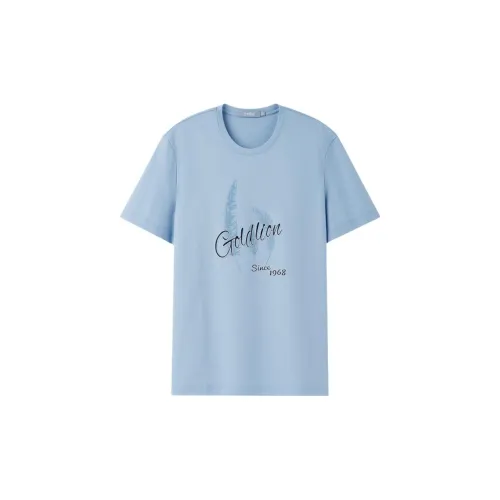 GOLDLION T-Shirts Men 15 Light Blue