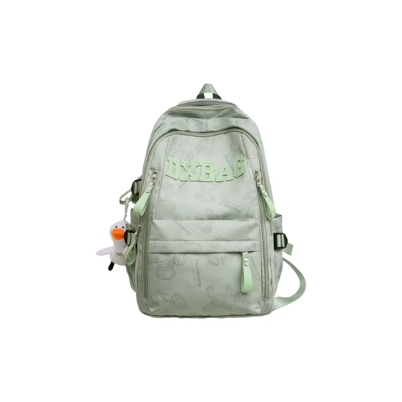 Cwatcun Nylon Backpack Regular Unisex Black/White/Red/Green-10